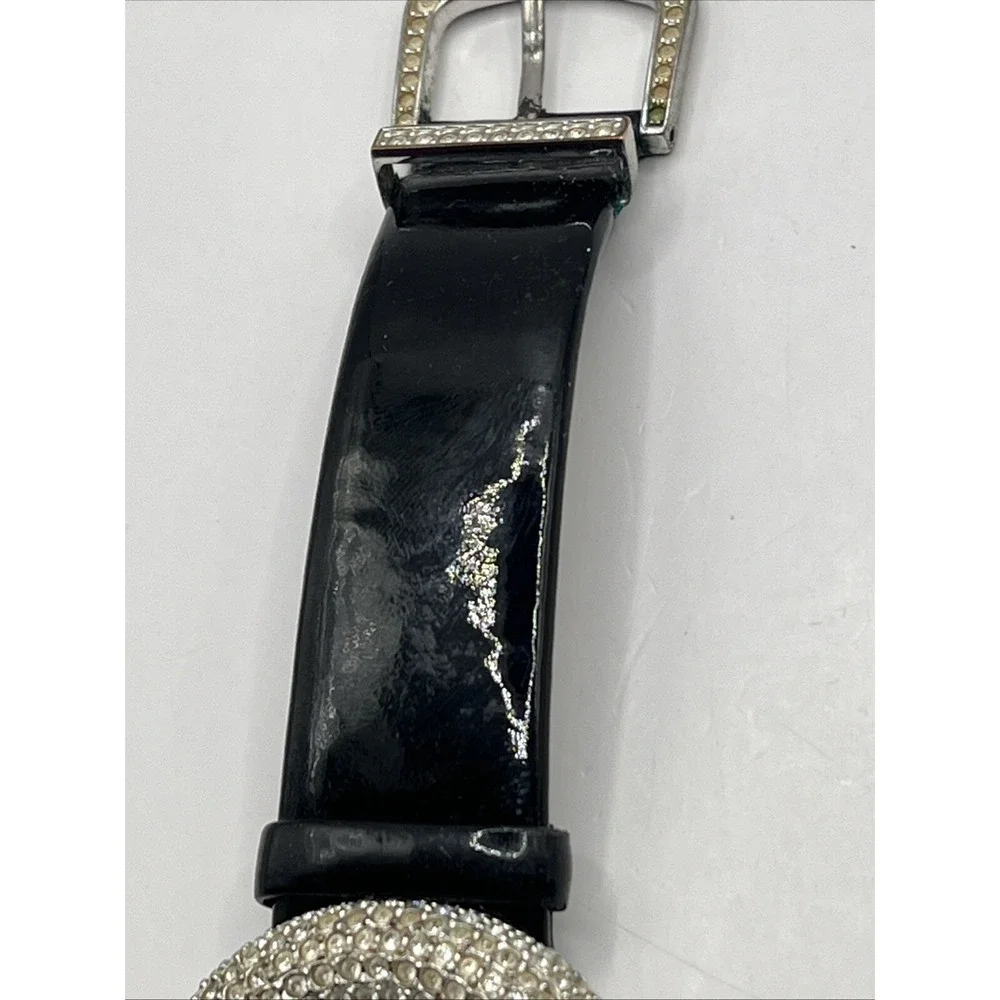 Jean Dousset Women's Diamond Bezel Watch Leather Band MOP Dial- New Battery‎